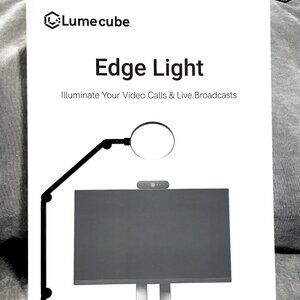 Lume Cube Edge LED Desk Lamp | Dimmable Desk Light w/ USB Charging & Swing Arm